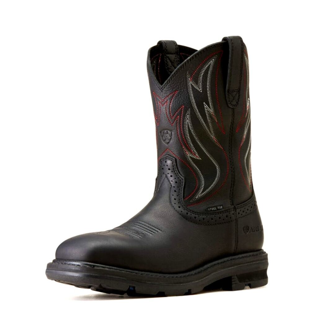 Ariat Sierra Shock Shield Wide Square Toe Steel Toe Work Boots Black Size 13
